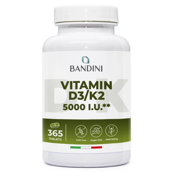 Vitamin D3 K2 – 5000 IU 365 tablets