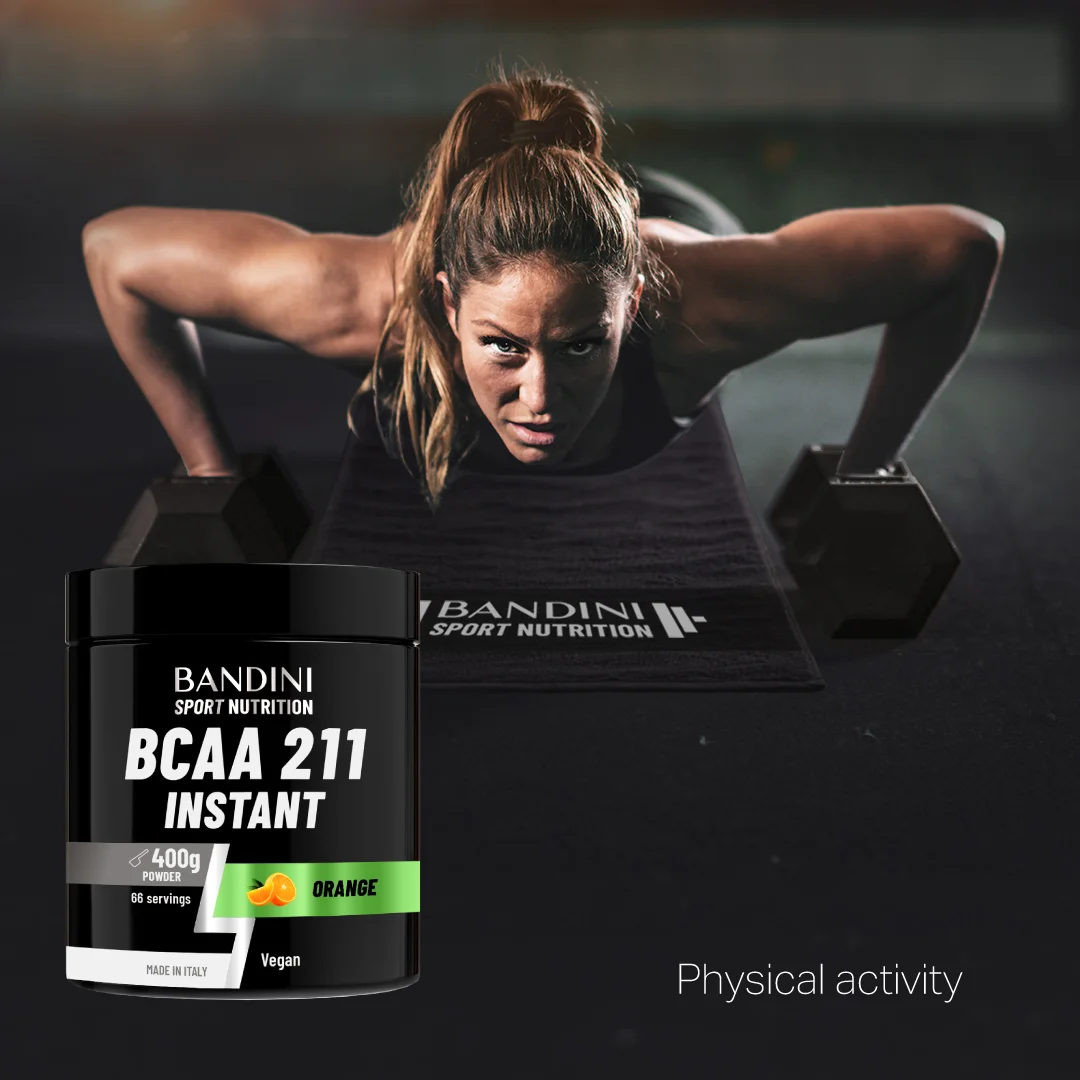 BCAA 2:1:1 pure powder in 400 g orange flavour - Sport nutrition